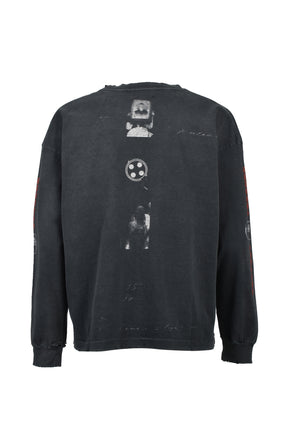 BATHROOM STALL LS T-SHIRT / VINTAGE BLK