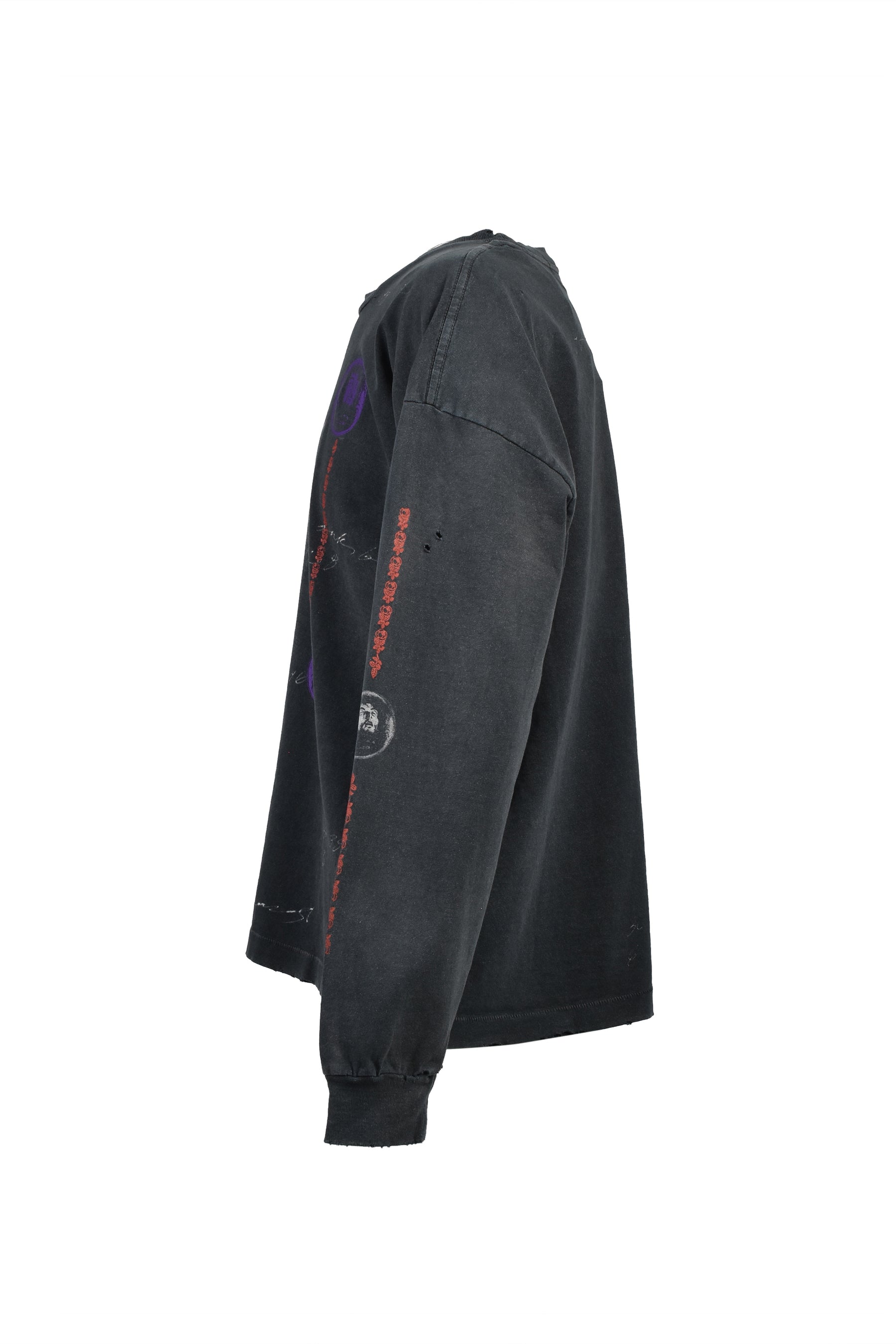 BATHROOM STALL LS T-SHIRT / VINTAGE BLK