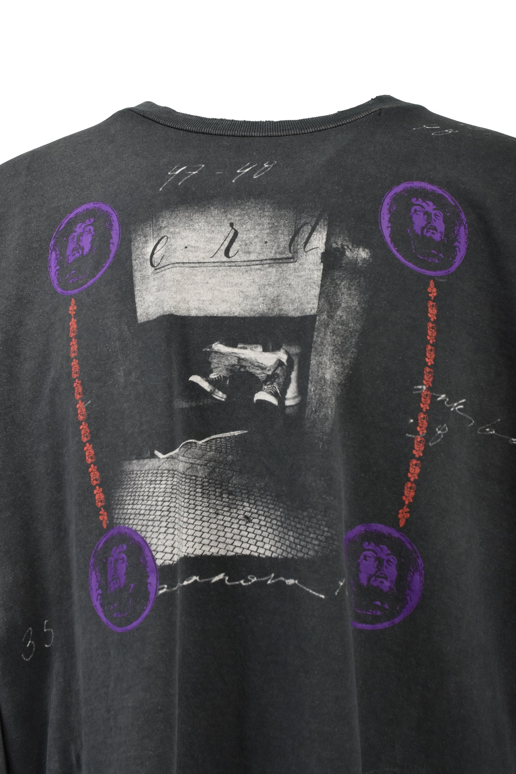 BATHROOM STALL LS T-SHIRT / VINTAGE BLK