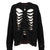 RIB & SPINE KNIT PULLOVER / BLK