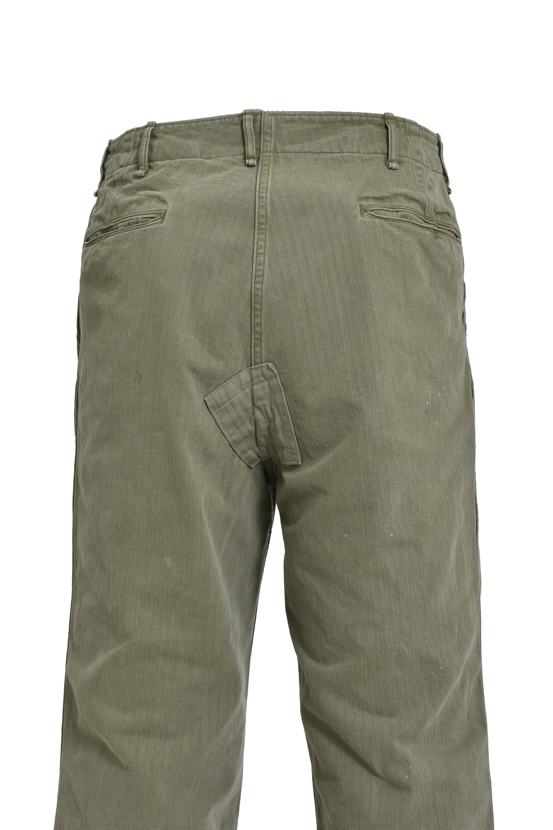 M43 HBT COMBAT TROUSERS / OD REPAIRED