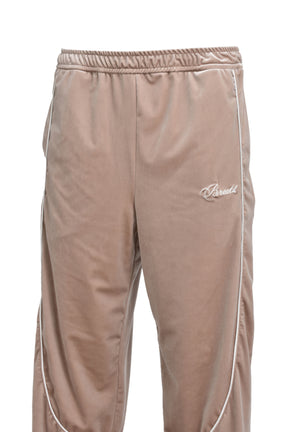 SCRIPT LOGO PIPING VELOR TRACK PANTS / BEI