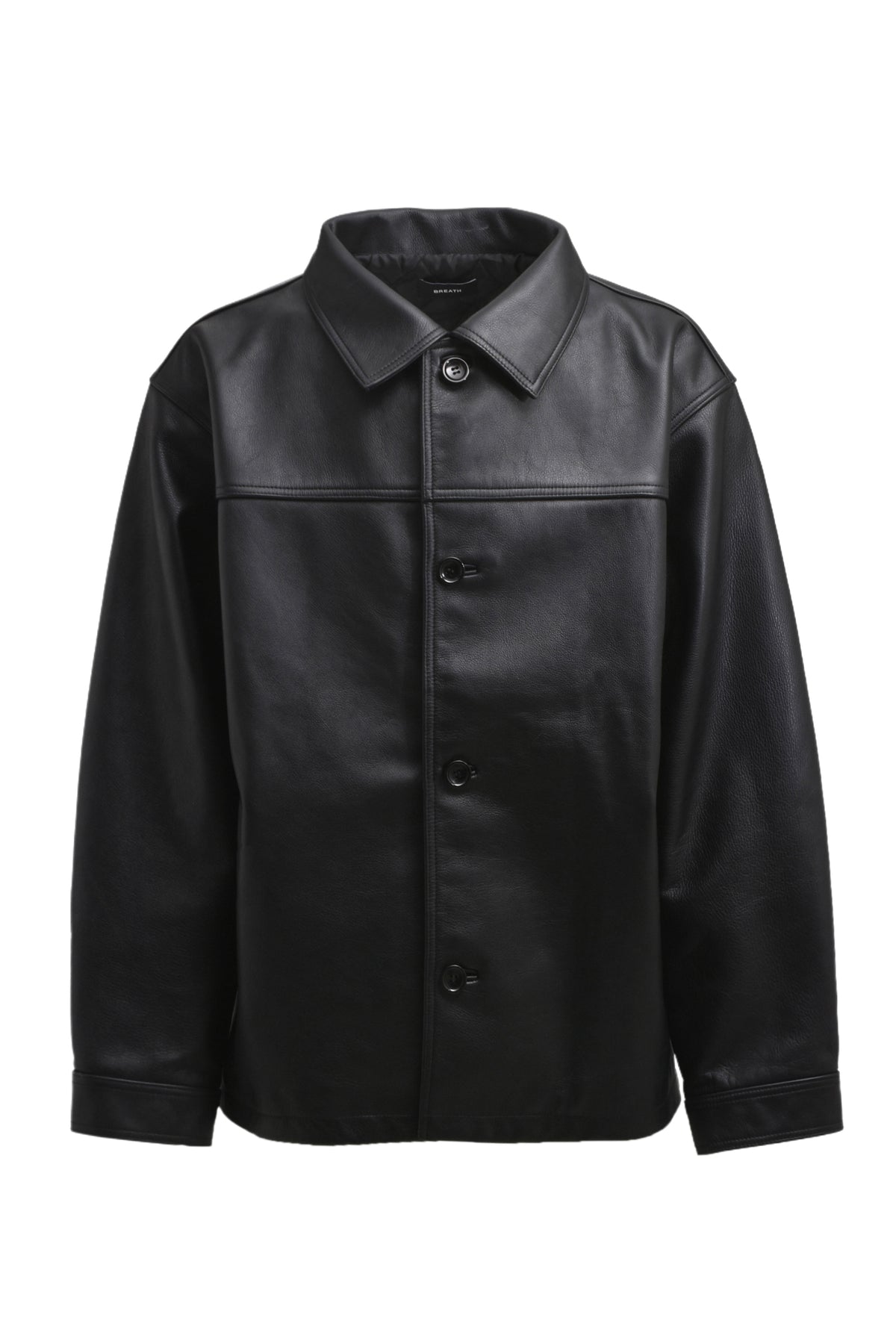 NEWRICH LEATHER MIDDLE JACKET / BLK