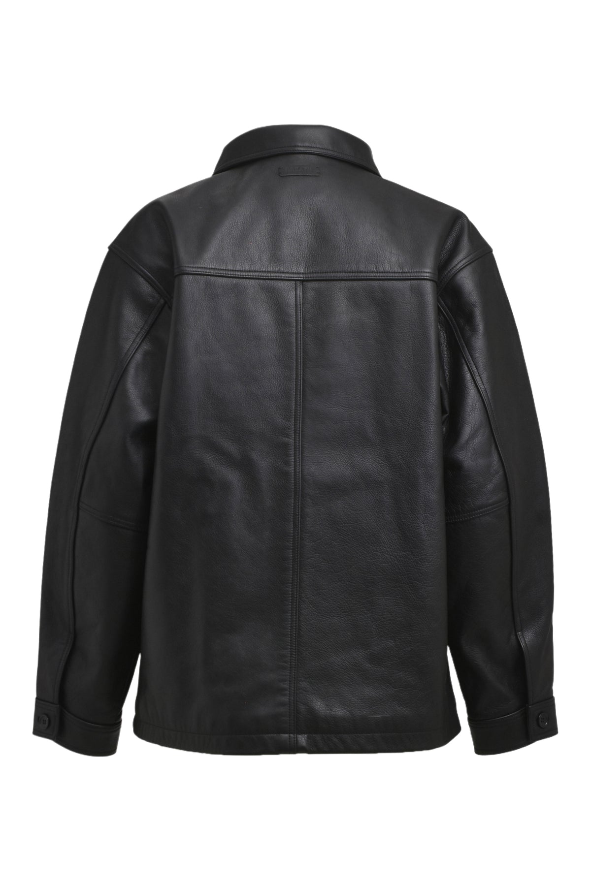 NEWRICH LEATHER MIDDLE JACKET / BLK