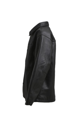 NEWRICH LEATHER MIDDLE JACKET / BLK