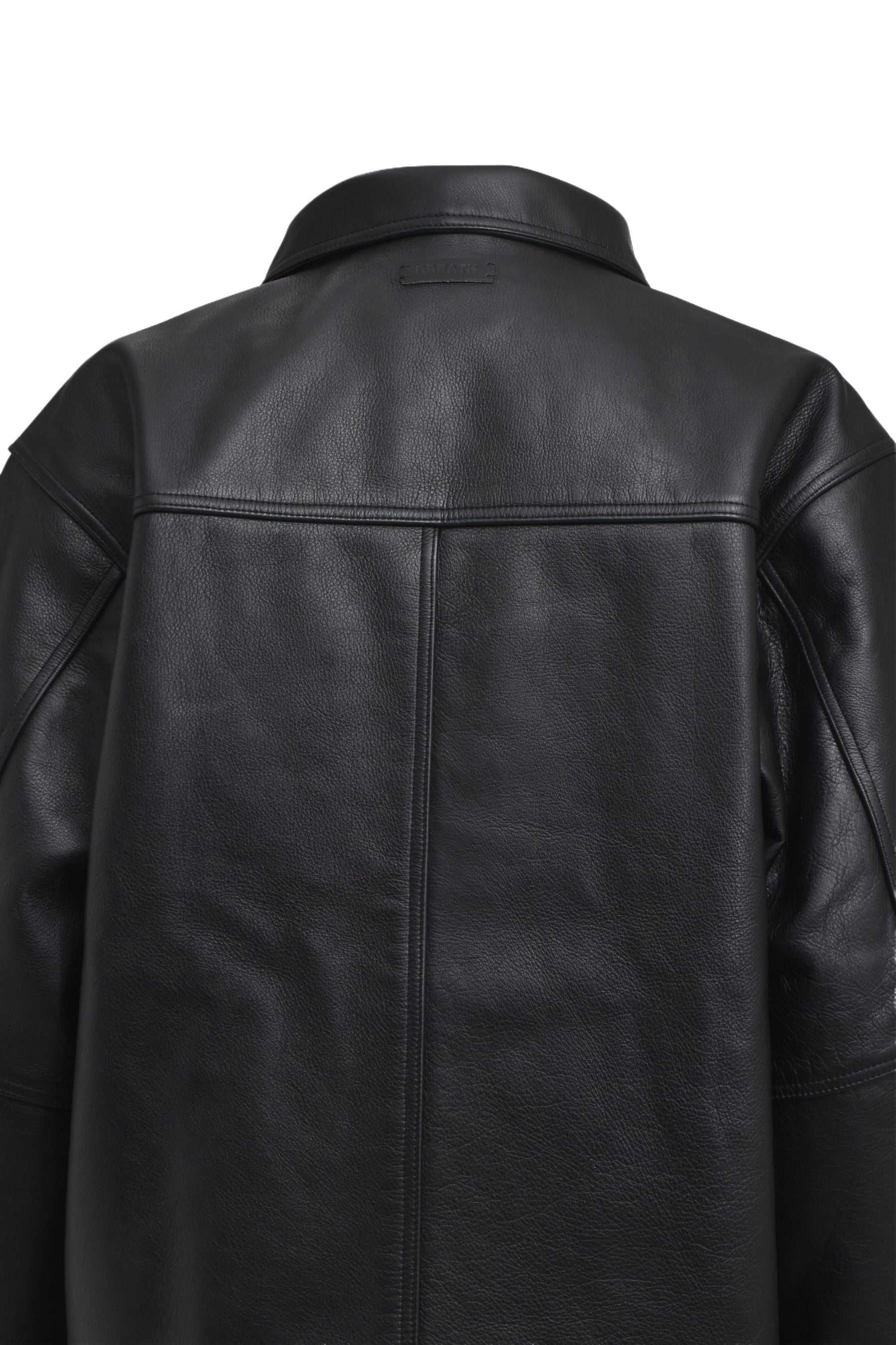 NEWRICH LEATHER MIDDLE JACKET / BLK