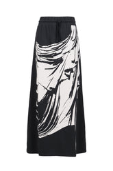 JERSEY SKIRT KNIT / BLK