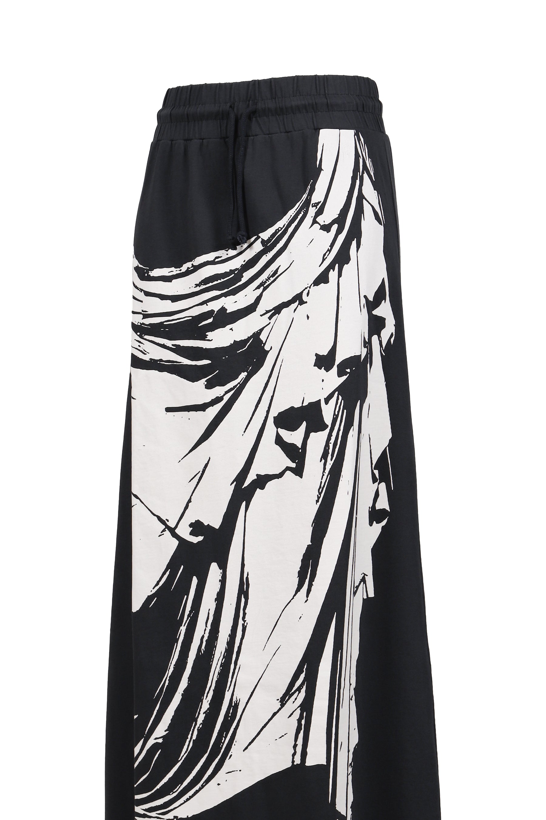 JERSEY SKIRT KNIT / BLK