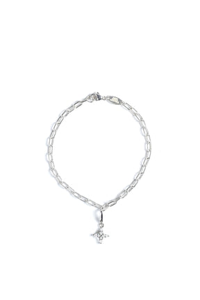 TEAR CROSS BRACELET / SILVER