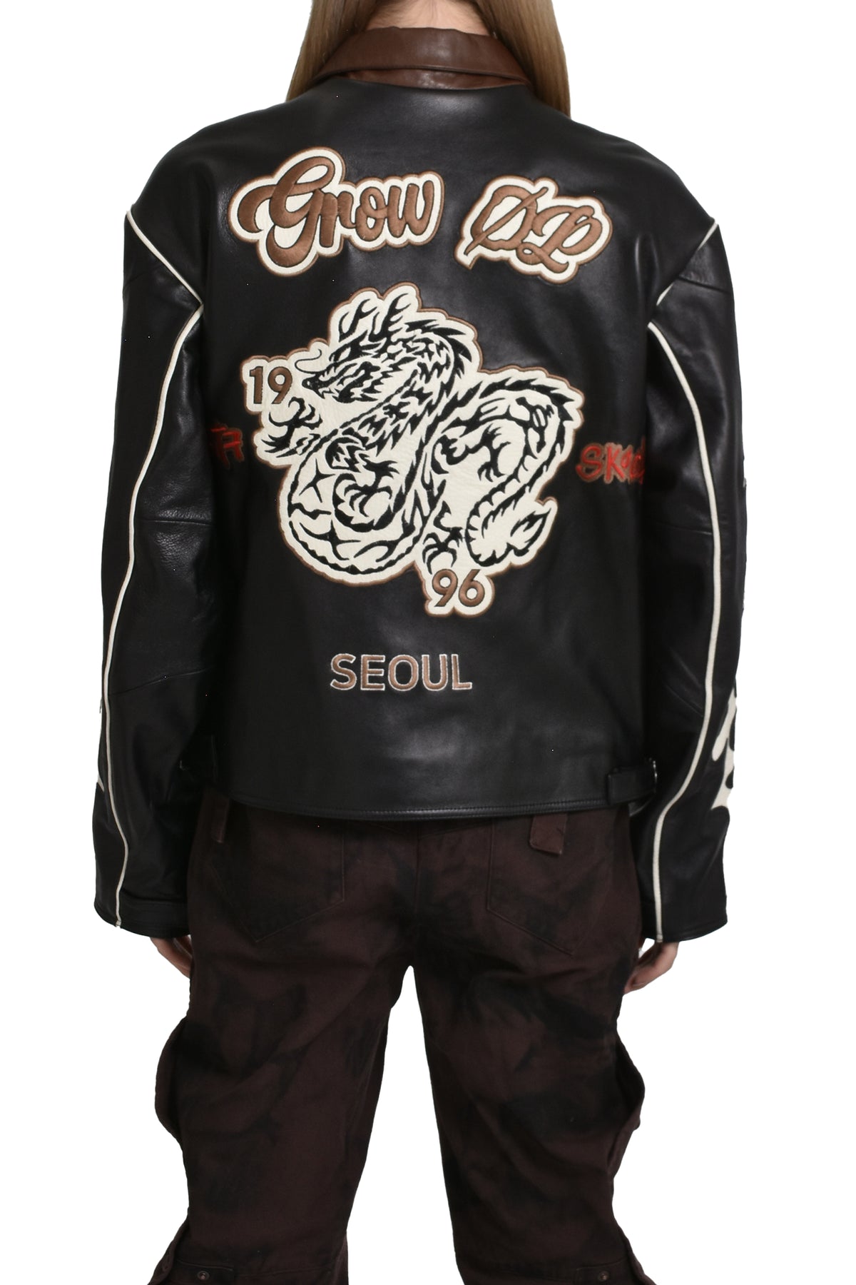 GROW OP LEATHER JACKET / BLK