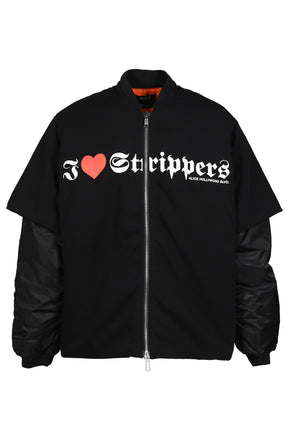 T-SHIRT BOMBER JACKET / BLK