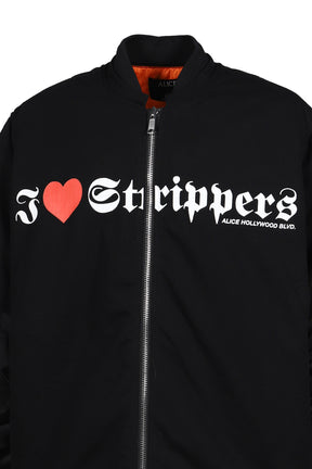 T-SHIRT BOMBER JACKET / BLK