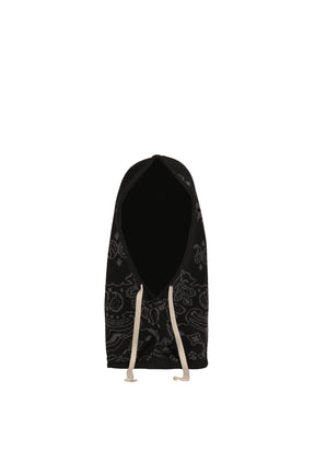 PAISLEY KNIT HOOD BALACLAVA / BLK GRY