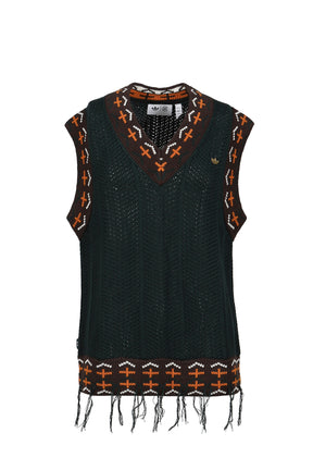 KNIT VEST / GRN NIGHT 