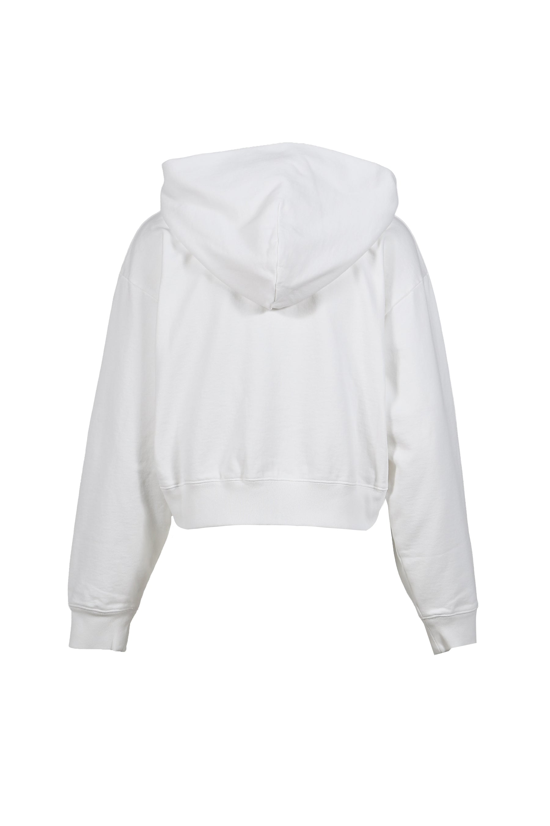 HOMERUN CROPPED ZIP HOODIE / WHT 