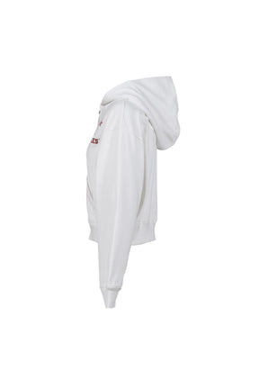 HOMERUN CROPPED ZIP HOODIE / WHT 