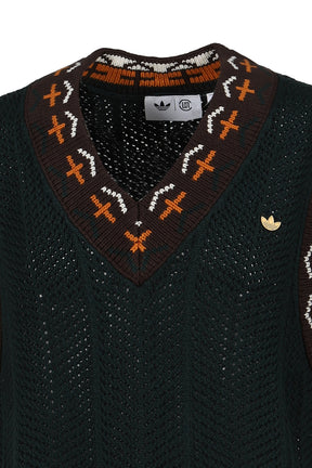 KNIT VEST / GRN NIGHT 