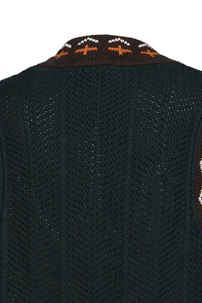 KNIT VEST / GRN NIGHT 