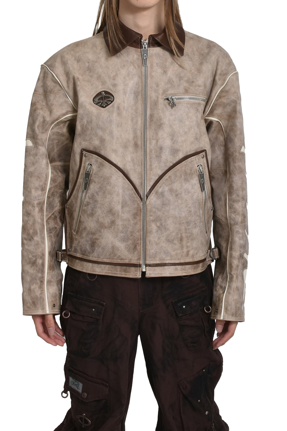 GROW OP LEATHER JACKET / BEI