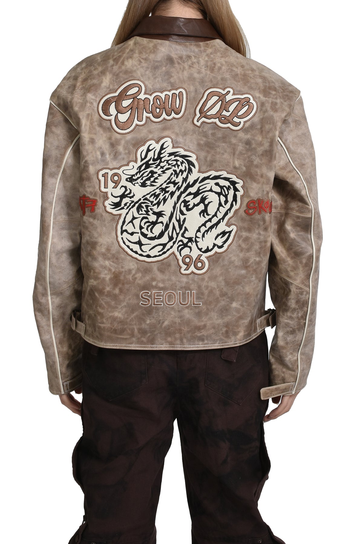 GROW OP LEATHER JACKET / BEI