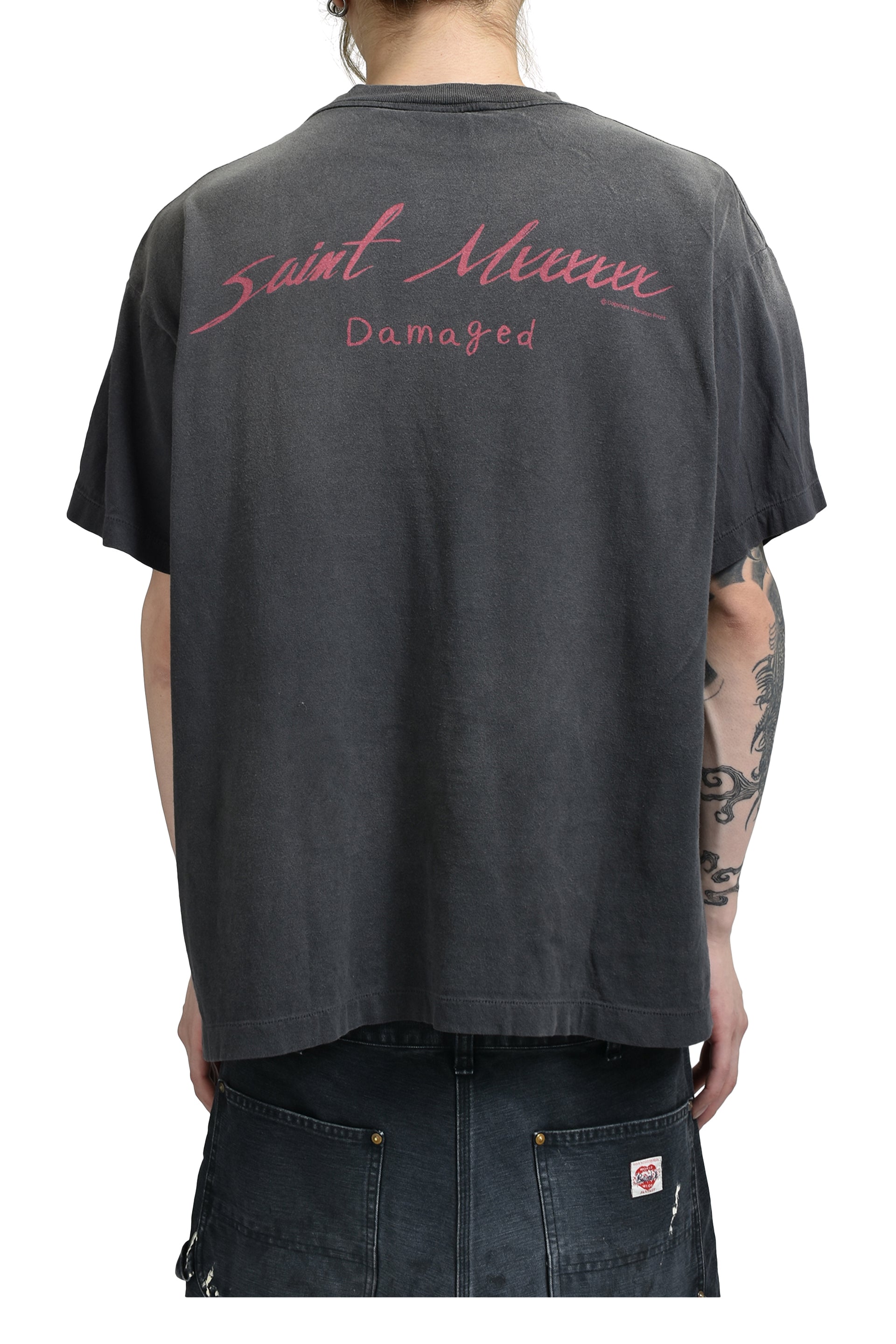 SS TEE/DAMAGED / BLK