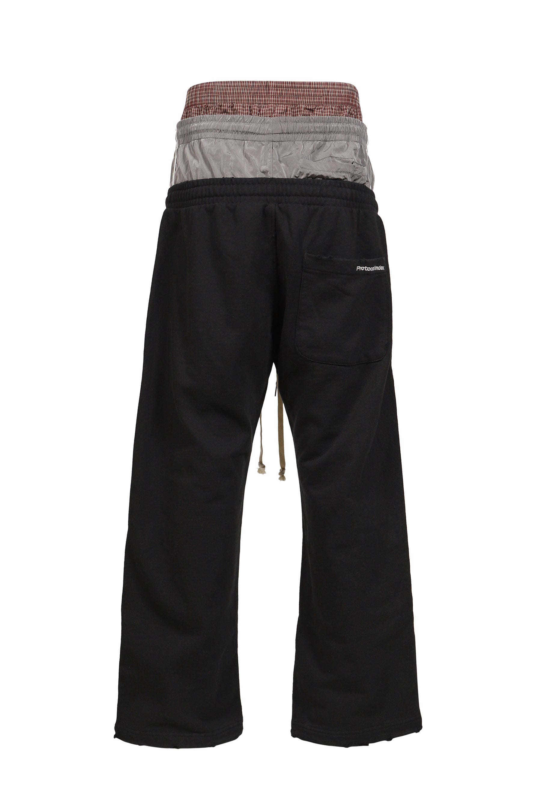 RETRO 3 LAYERED SWEATPANTS / BLK