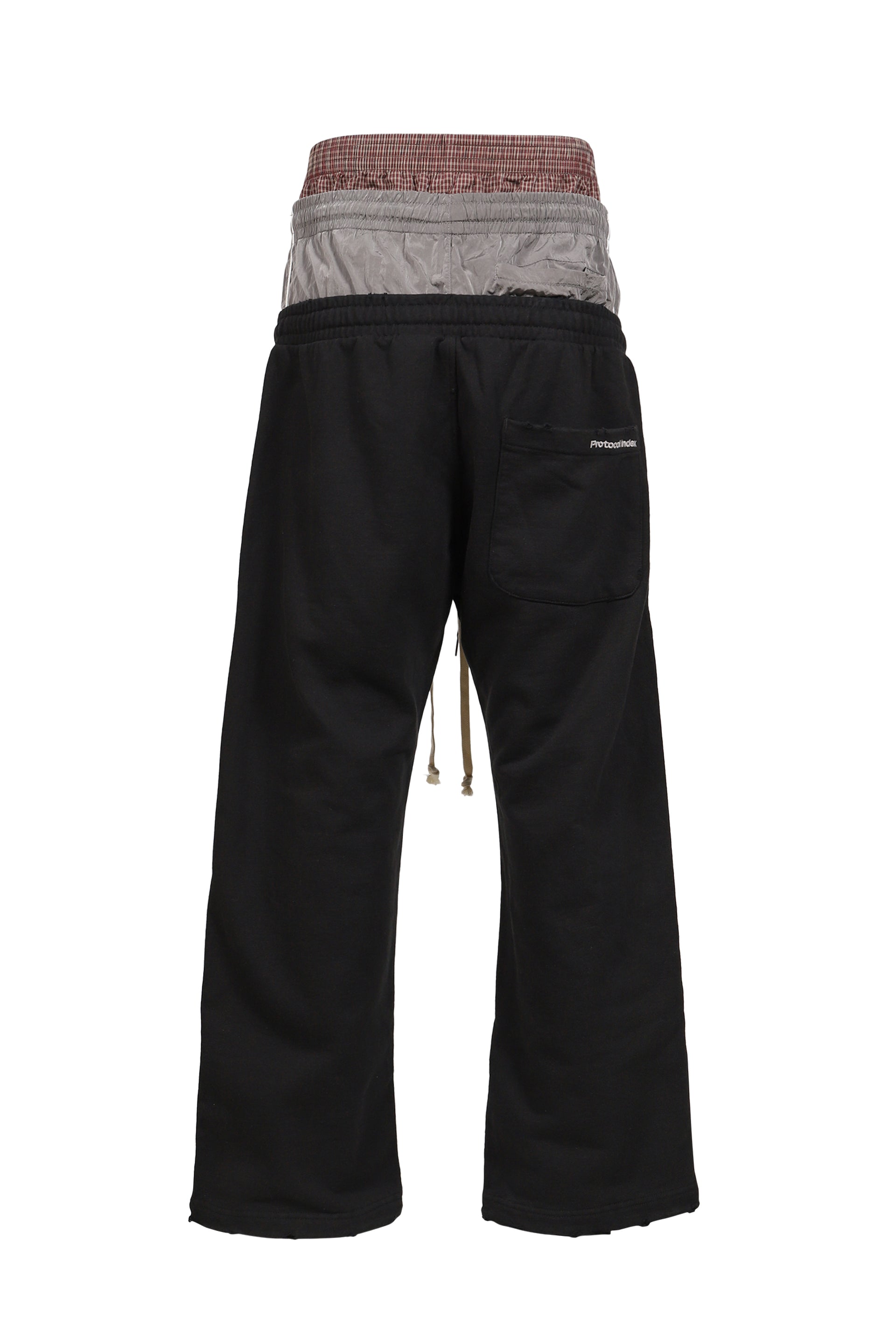 RETRO 3 LAYERED SWEATPANTS / BLK