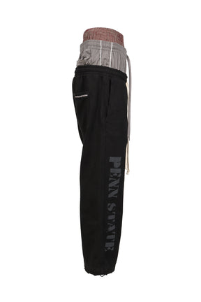 RETRO 3 LAYERED SWEATPANTS / BLK