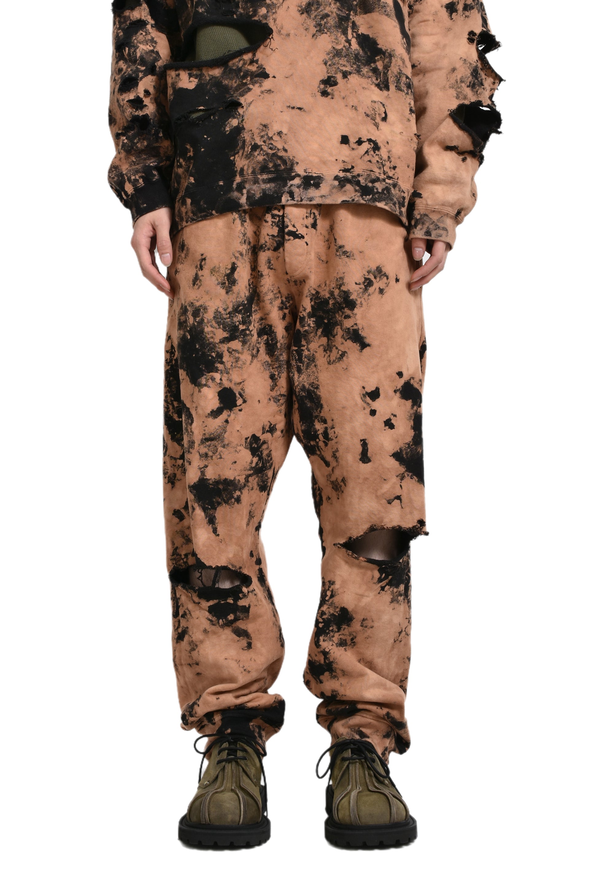 JUN/NAKAYAMA DISTRESSED SWEATPANTS / SAND