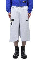 FOLDED WAIST JORTS / WHT MELANGE
