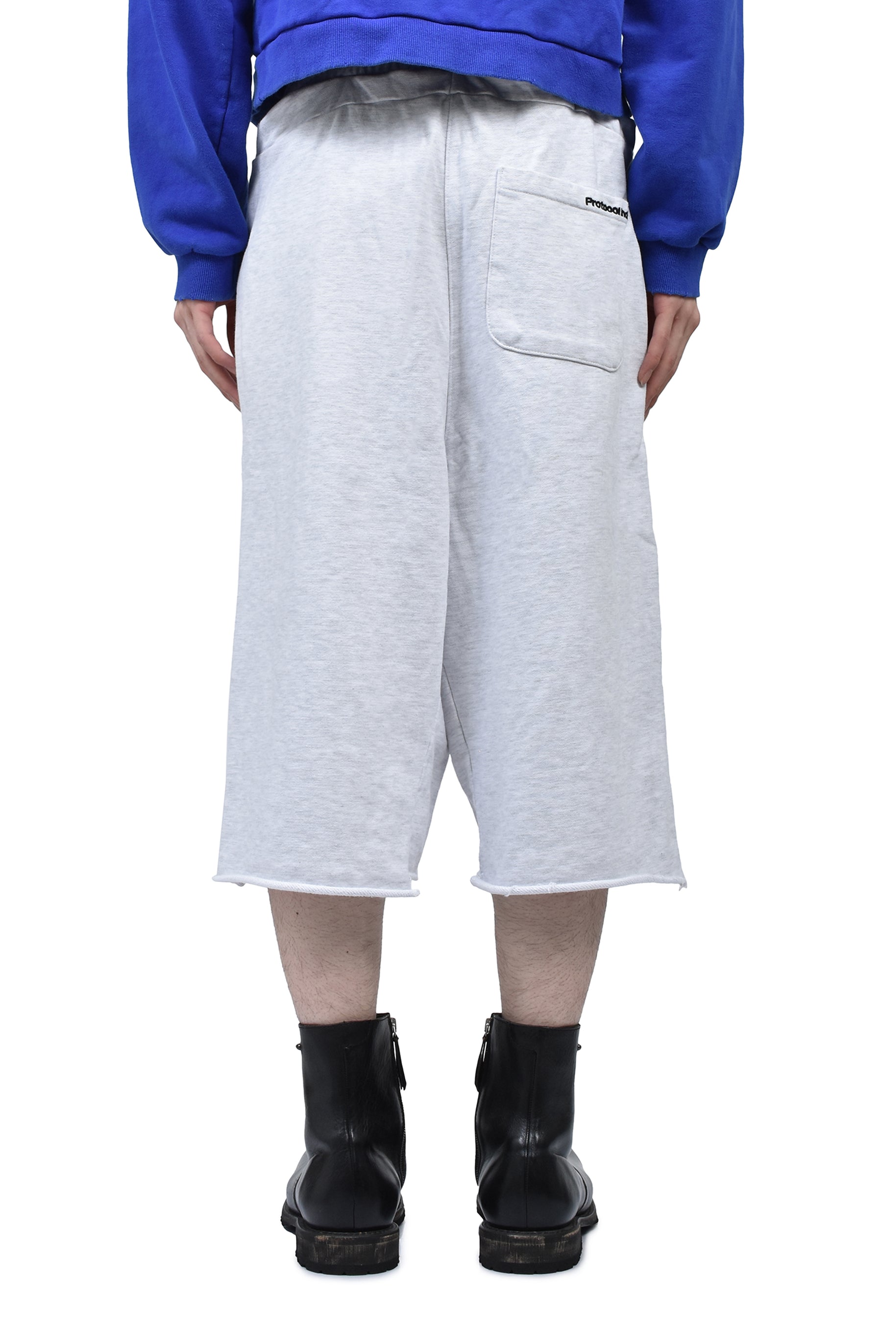 FOLDED WAIST JORTS / WHT MELANGE