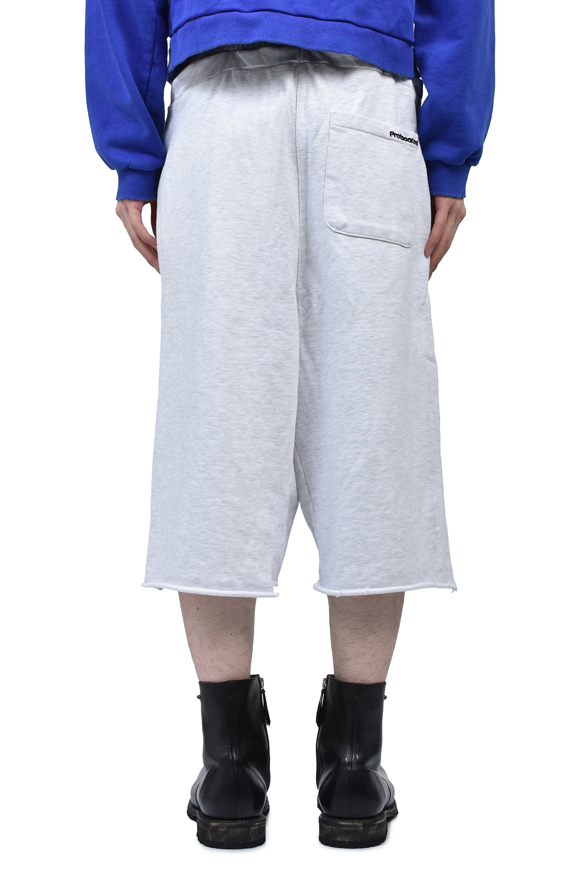 FOLDED WAIST JORTS / WHT MELANGE
