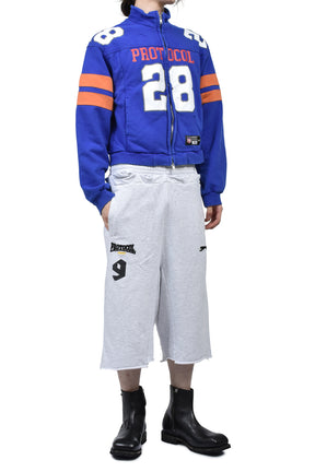 FOLDED WAIST JORTS / WHT MELANGE