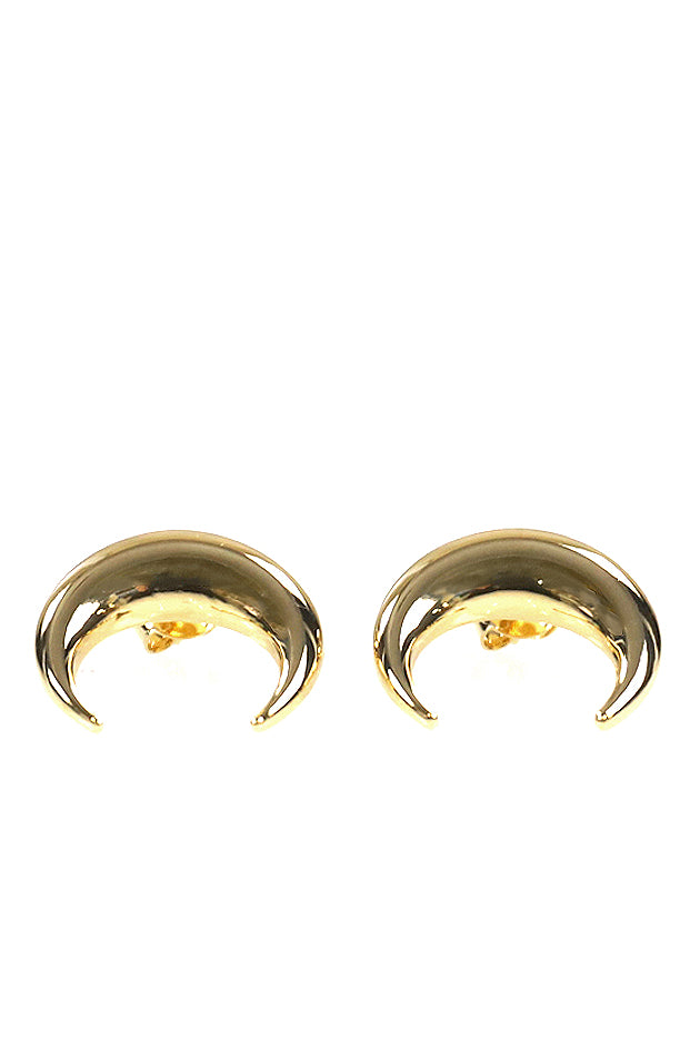 GOLD PLATED MOON STUDS / GOLD