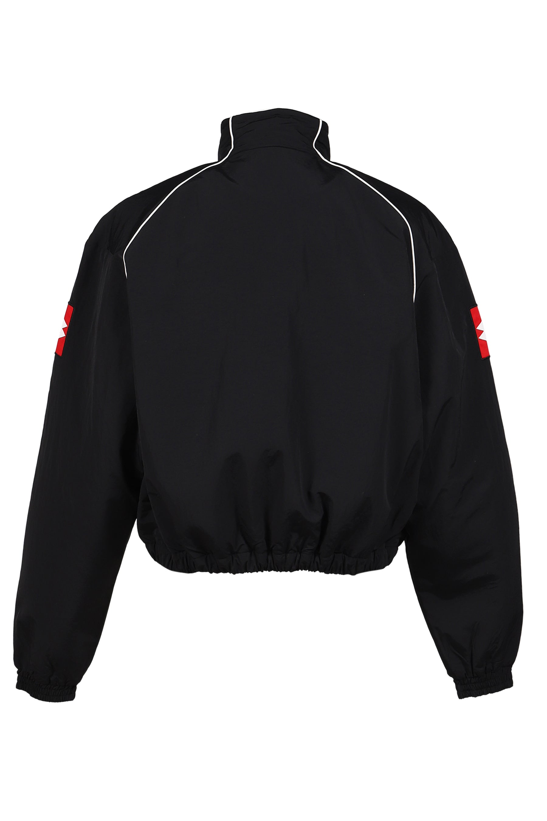 EXAGGERATED SHOULDER TRACK JACKET / BLK