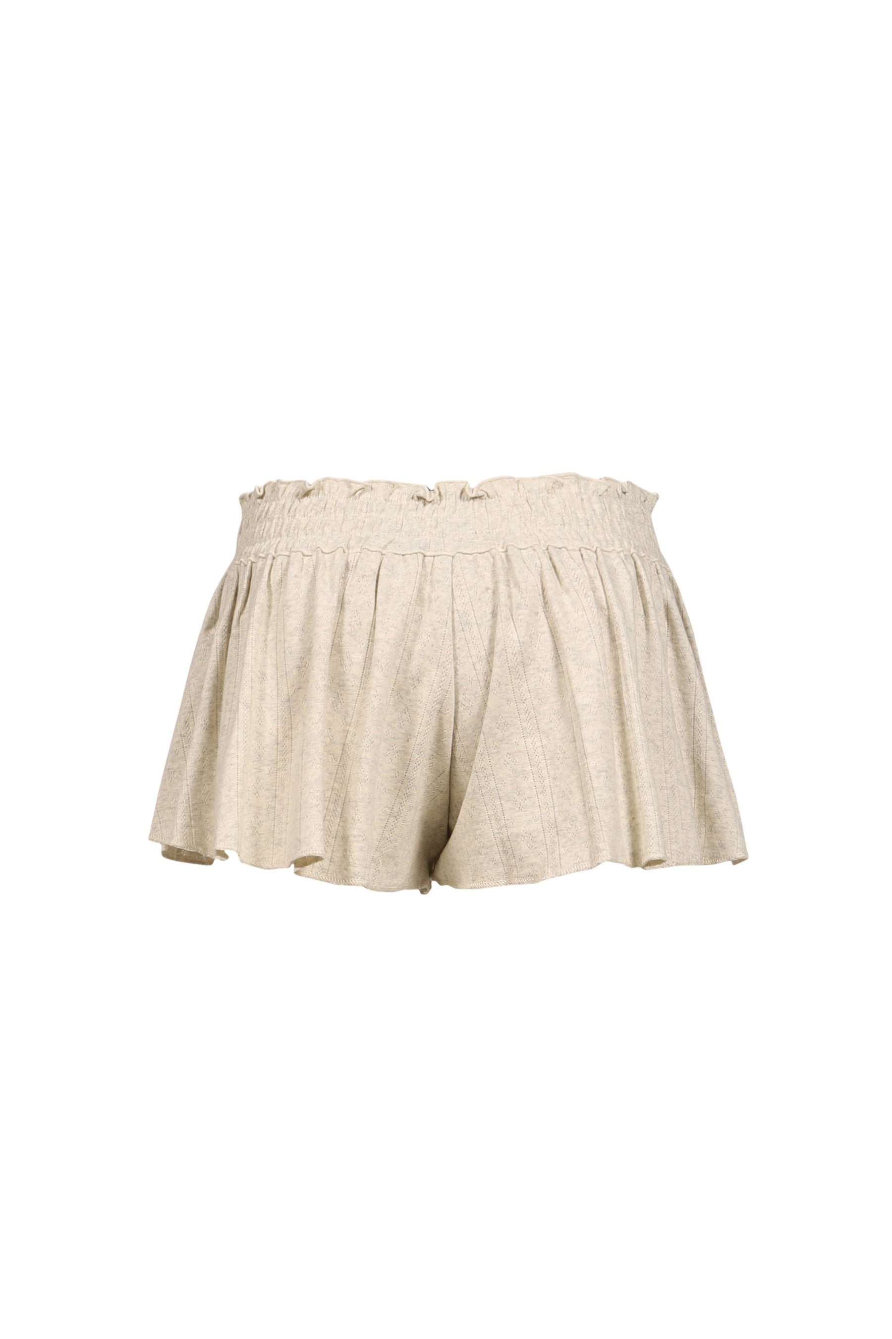 HONEY EYELET SHORTS / MELANGE GRY