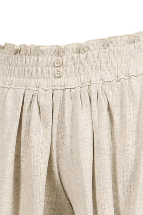 HONEY EYELET SHORTS / MELANGE GRY