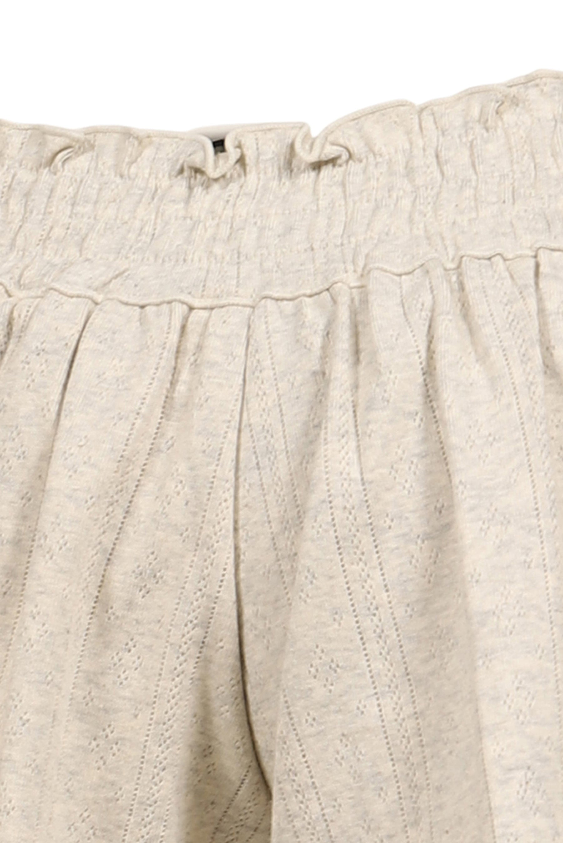 HONEY EYELET SHORTS / MELANGE GRY