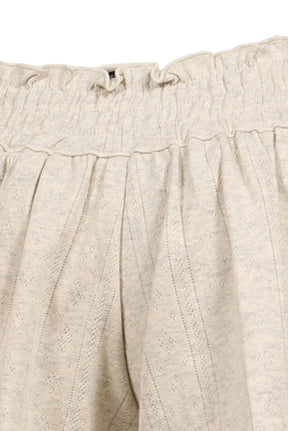 HONEY EYELET SHORTS / MELANGE GRY