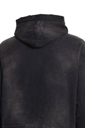 “RODEO”BREACHED ZIP-UP HOODIE / BLK