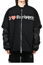 T-SHIRT BOMBER JACKET / BLK