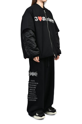 T-SHIRT BOMBER JACKET / BLK