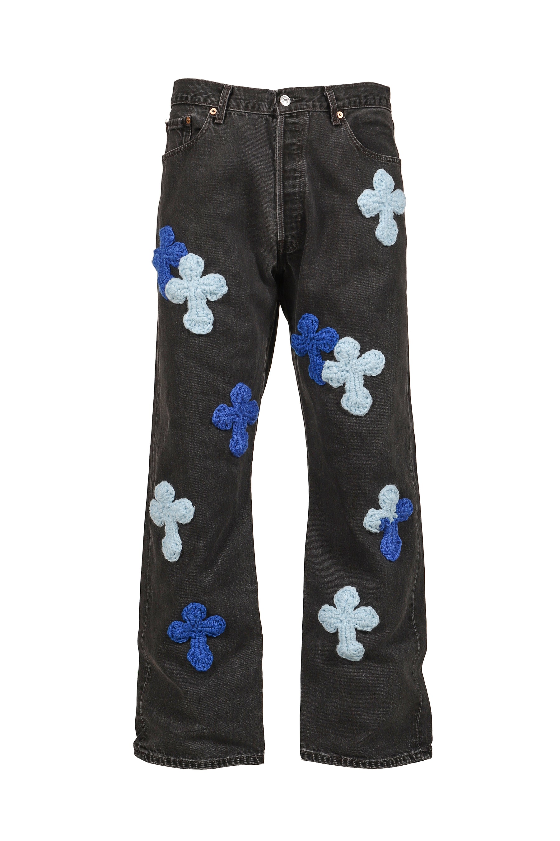 Y.A.R.N. ヤーン FW25 NUBIAN限定 3D CROSS BLACK DENIM / BLK