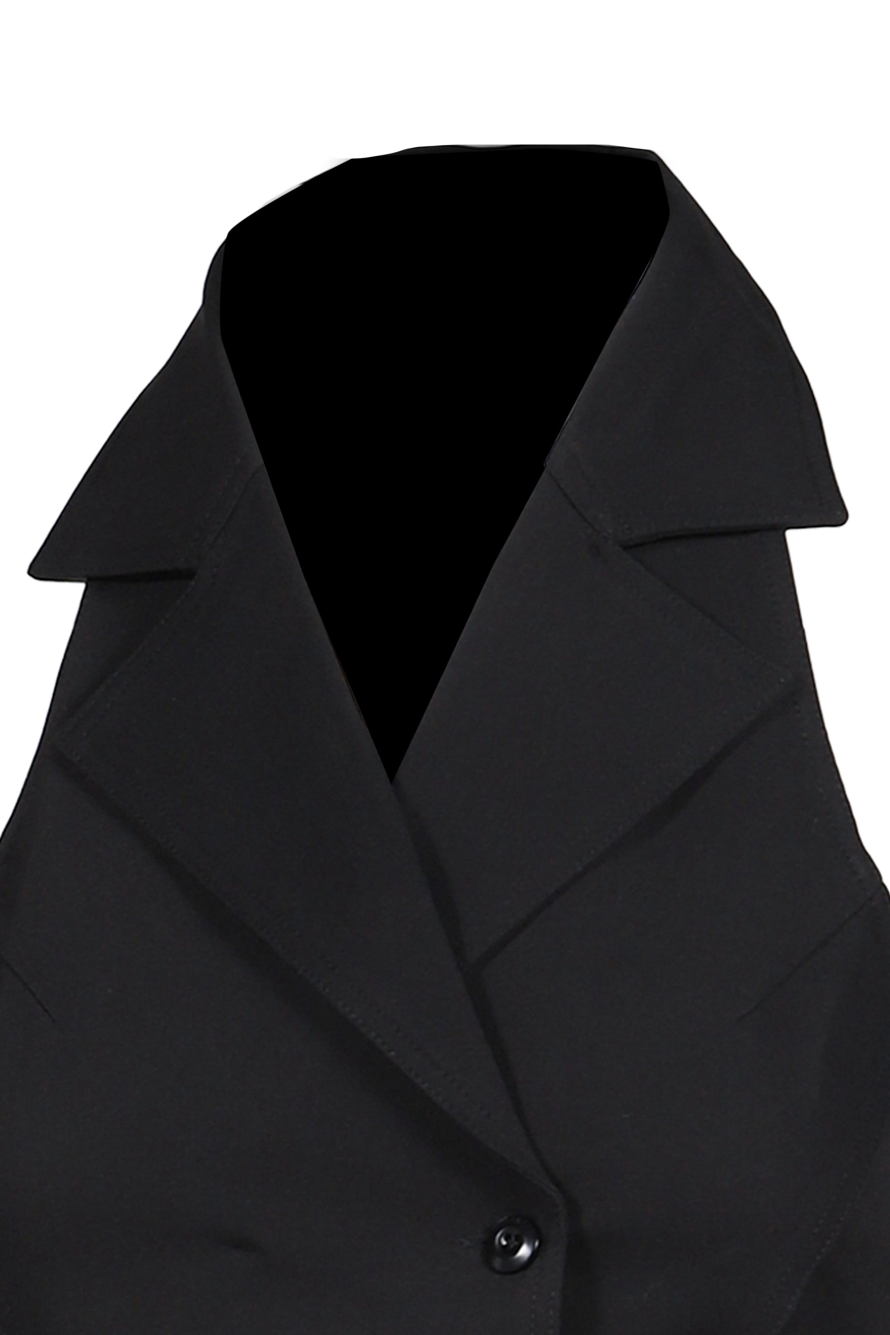 HALTER BUTTON VEST(EXCLUSIVE) / BLK