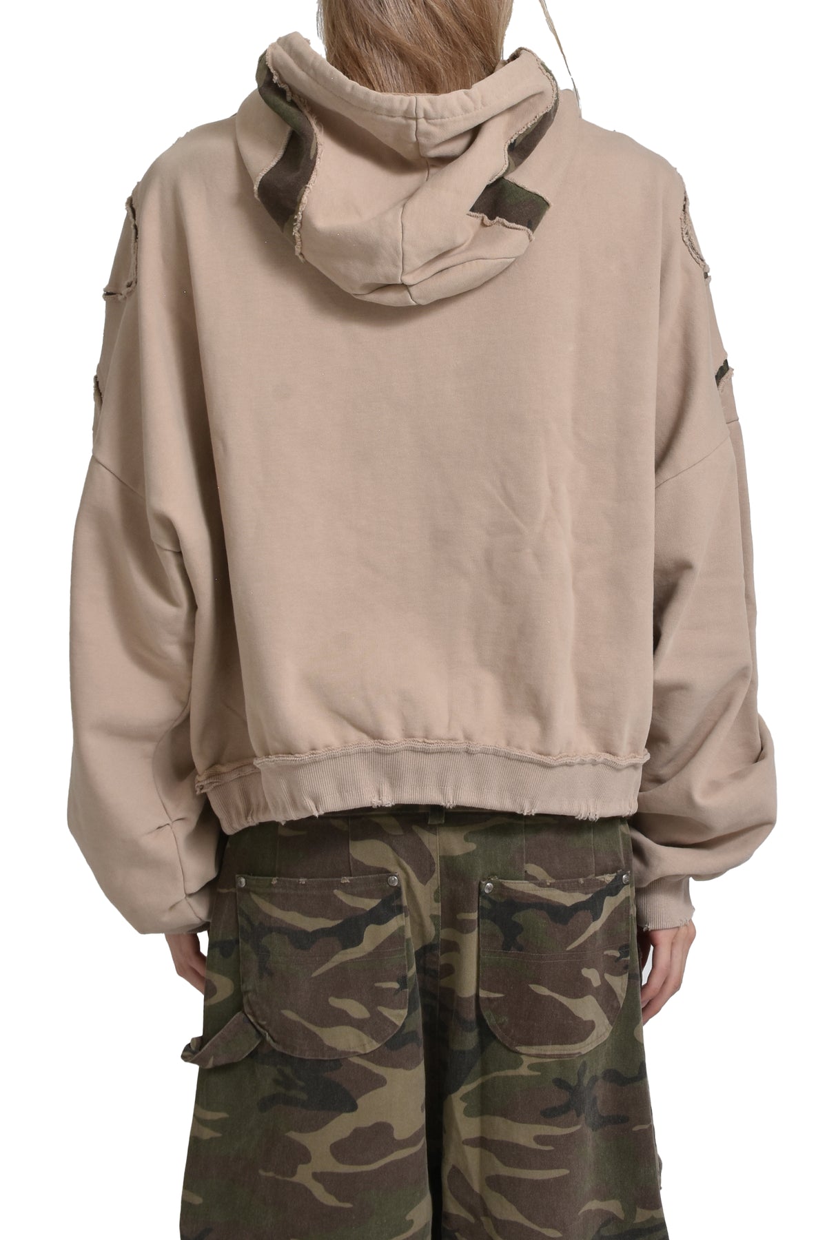 GROW OP HOOD ZIP UP / SAND BEI