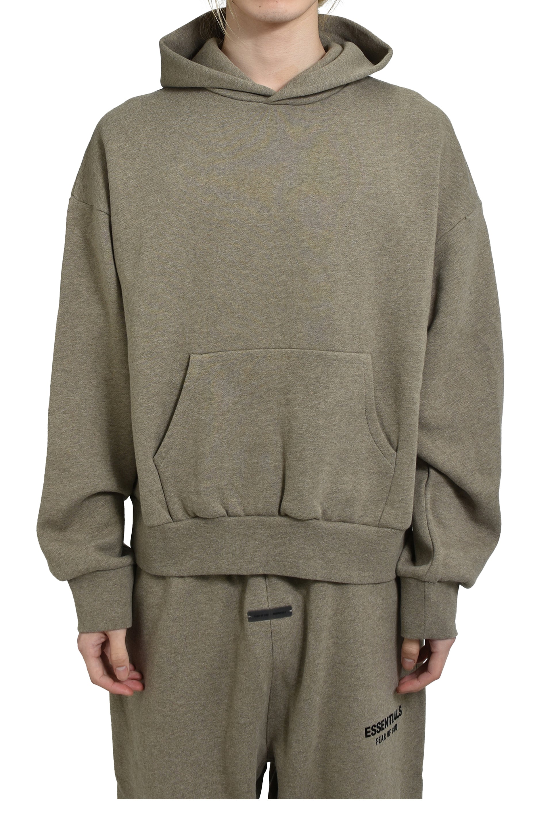 ESSENTIALS CLASSIC FIT FLEECE HOODIE / HOMESTEAD HEATHER
