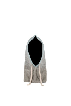 MOHAIR KNIT HOOD BALACLAVA / BLU GRY 