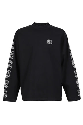 VETEMENTS BIKER CROSS SLEEVES LONGSLEEVE / BLK