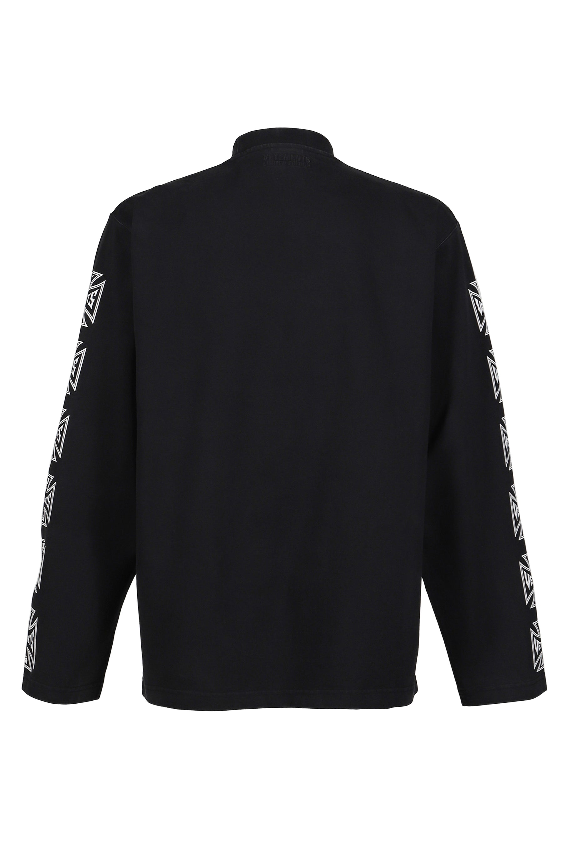 VETEMENTS BIKER CROSS SLEEVES LONGSLEEVE / BLK