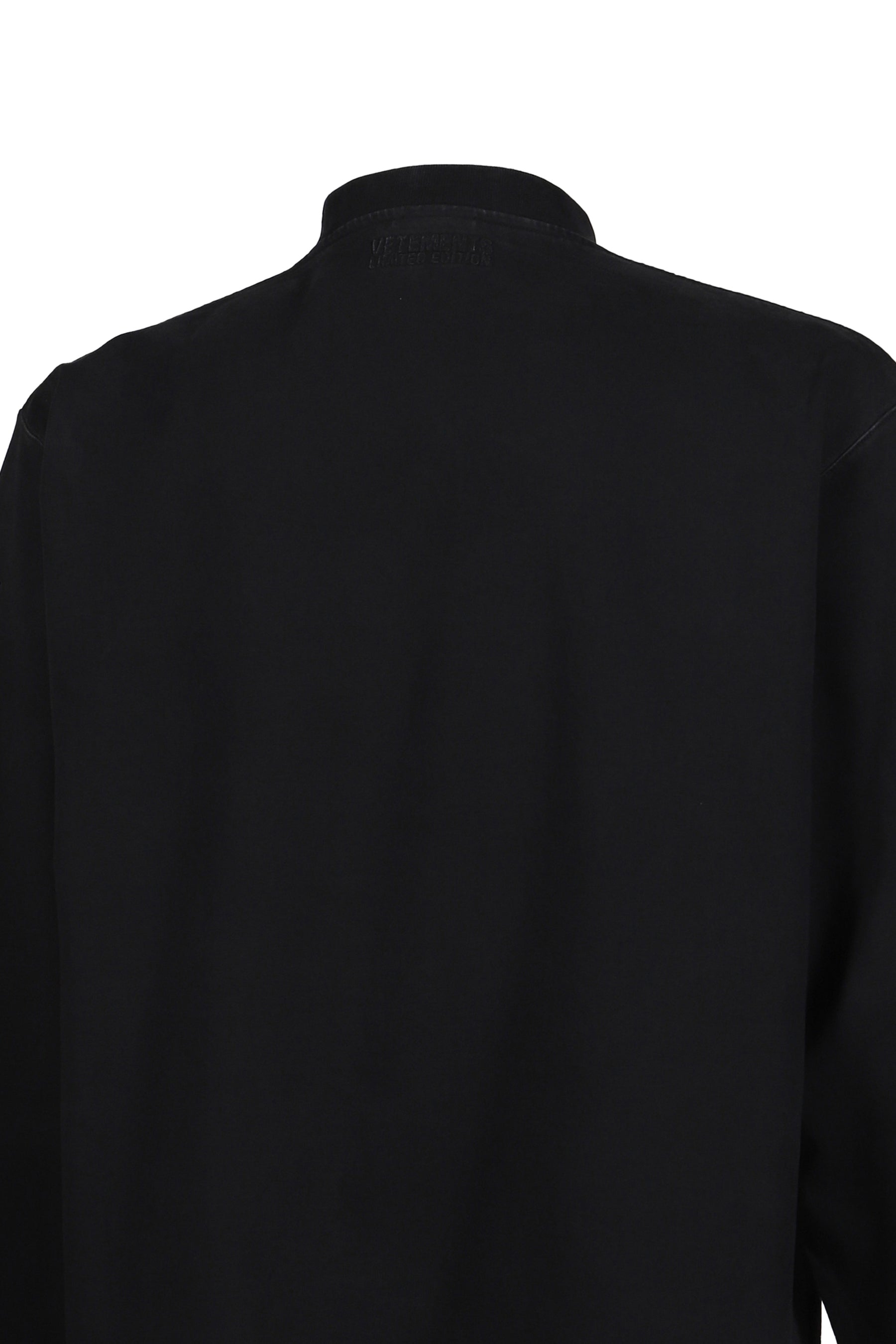 VETEMENTS BIKER CROSS SLEEVES LONGSLEEVE / BLK